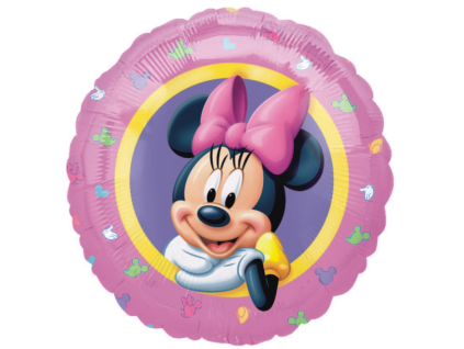 Fóliový balónek kulatý - Minnie Disney - 45 cm