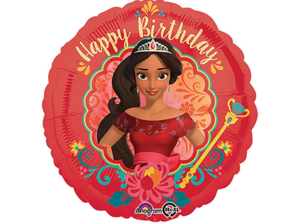 Fóliový balónek kulatý - Happy Birthday Elena z Avaloru - 43 cm