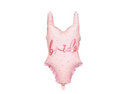 Fóliový balónek Bride krajkové body - růžový - 76 cm