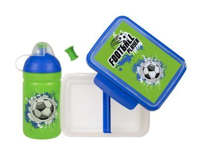 Zdravá Sváča SET Lahev + svačinový box - Fotbal