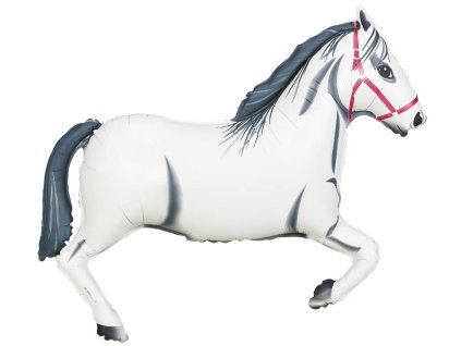 Balónek fóliový 91 cm Kůň bílý