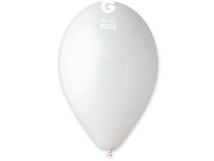 Kulatý latexový balónek - 30 cm - Bílá #001