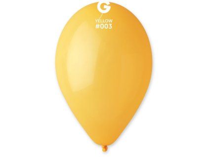 Kulatý latexový balónek 30cm Slunečná žlutá #003
