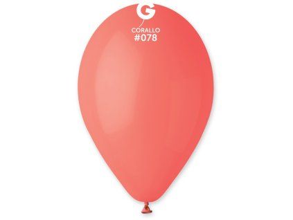 #078 Kulatý latexový balónek 30 cm - Pastelová korálová