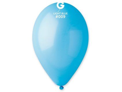 Kulatý latexový balónek 30 cm - Světle modrý #009
