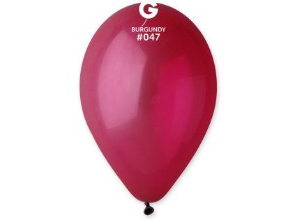 Kulatý latexový balónek 30 cm - Burgundy červená #047