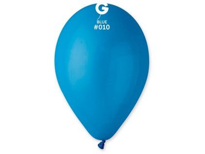 #010 Kulatý latexový balónek 30 cm - Modrá