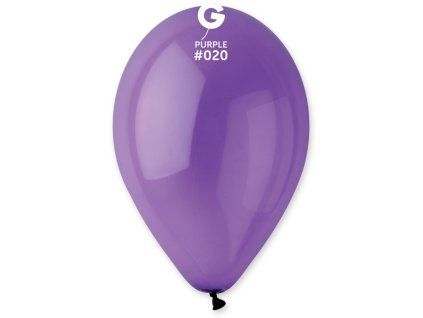 #020 Kulatý latexový balónek 30 cm - Tmavě fialová
