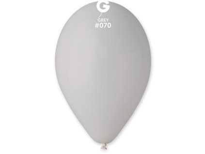 Kulatý latexový balónek 30 cm - Šedý #070