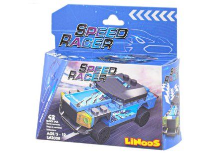Stavebnice speed racer - auto sportovní, modré
