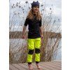 Drexiss softshellové kalhoty NEON YELLOW-GREY - ZATEPLENÉ