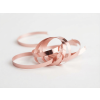 Vázací stuha - metalická - rose gold - 2 m