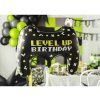 Fóliový balónek Gamepad Level up Birthday, 60 x 45 cm