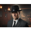 Klobouk  "AL CAPONE"  černý