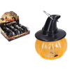 Dekorace Halloween dýně v klobouku se světlem
