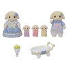 Sylvanian Families - Rodina Flora králíci s trojčaty #5735