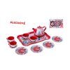 Čajový set plechový 15ks s podnosem 24x15cm v krabičce