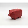 Stavebnice 3D puzzle zvířátko prase červená