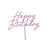 Zápich do dortu  Happy Birthday, růžový