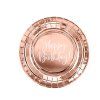Papírové talířky - Happy birthday- rosegold , 6 ks, 18 cm