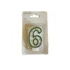 Dortová svíčka s puntíky číslo "6"