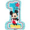 Fóliový balónek 71 cm 1st Birthday Mickey modrý