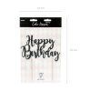 Zápich do dortu  Happy Birthday - černý 22 cm