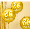 Fóliový balónek 80th Birthday kulatý, 35 cm