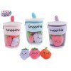 Fluffy Menu Smoothie nápoj 25 cm plyšový se 3ks ovoce, tři barvy