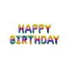 Fóliový balónkový nápis - HAPPY BIRTHDAY- různé barvy