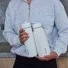 B.box Nerezová termolahev s brčkem 690 ml - white out