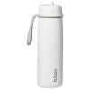 B.box Nerezová termolahev s brčkem 690 ml - white out
