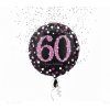 Fóliový balónek 60 happy birthday 45cm černý