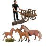 ZooLandia Farmár s vozidlom, koňom a žriebätmi