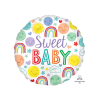 Fóliový balónek kulatý Sweet Baby 43 cm