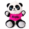Plyšová panda s barevným tričkem a jménem 17 cm