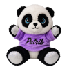 Plyšová panda s barevným tričkem a jménem 17 cm