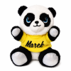 Plyšová panda s farebným tričkom a menom 17 cm