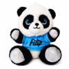 Plyšová panda s barevným tričkem a jménem 17 cm