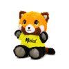 Plyšová panda červená s barevným tričkem a jménem 17 cm