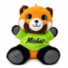 Plyšová panda červená s barevným tričkem a jménem 17 cm