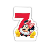 Svíčka dortová Minnie číslo 7 červená