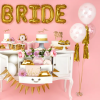 Kulaté latexové balónky 30 cm průhledné s růžovou Bride To Be, 6 ks