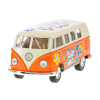 Kinsmart Autobus Volkswagen 13cm kov ( PEACE LOVE ) zpětný chod