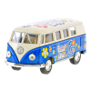 Kinsmart Autobus Volkswagen 13cm kov ( PEACE LOVE ) zpětný chod