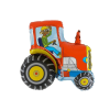 Fóliový balónek s tyčkou - Traktor červený - 36 cm