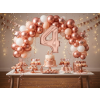 Fóliový balónek satén číslice 4 - rose gold - 86 cm