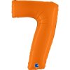 Fóliový balónek číslice 7 - oranžový - 102 cm