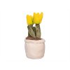 Kytka plyšová Tulipány 25 cm - žlutá