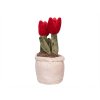 Kytka plyšová Tulipány 25 cm - červená